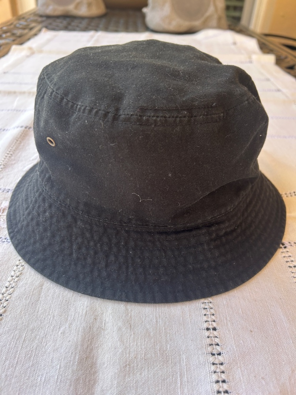 Classic Black Cotton Bucket Hat